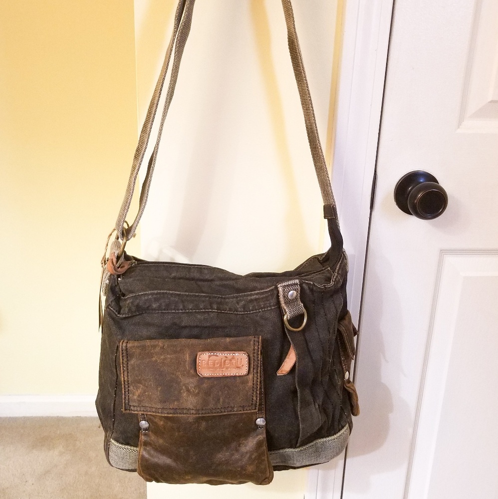 NWT BED STU Trapper John Messenger Bag - Picture 6 of 8